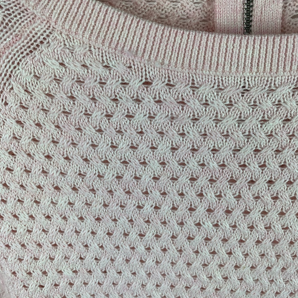 American Eagle Pink Waffle Knit Sweater Small - Picture 5 of 7